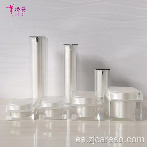Forma Tarro de crema de botella de loción de cristal acrílico
